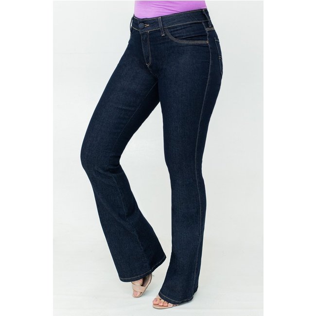 Calça Jeans Flare Feminina Cintura Alta Elastano Anticorpus
