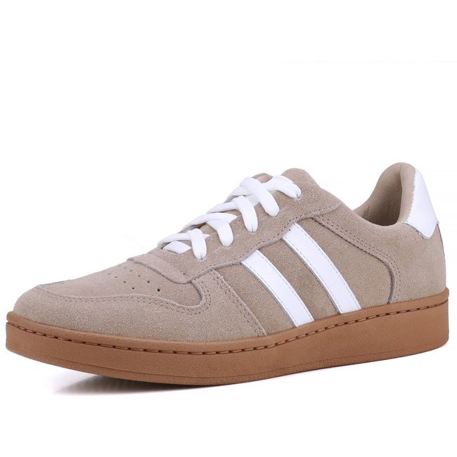 Tênis Casual Retro Mr. Gutt em Couro Nude