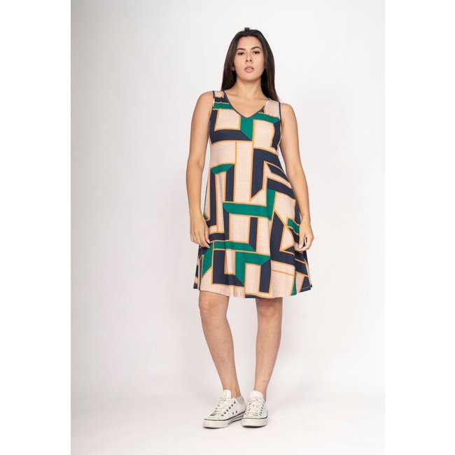 Vestido CabanaFree Amana Curto Regata Malha Chapada de Areia