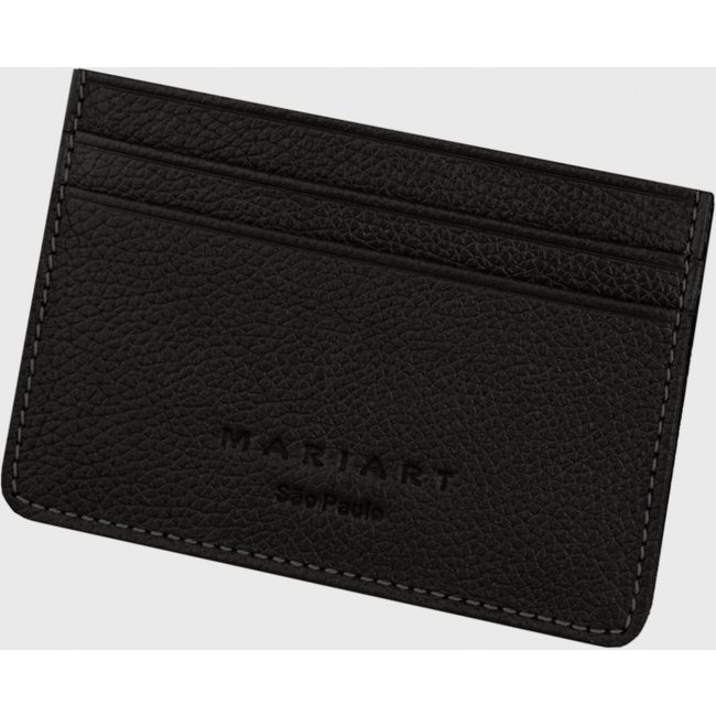 Porta-Cartão Couro Mariart Babaçu Suede Preta