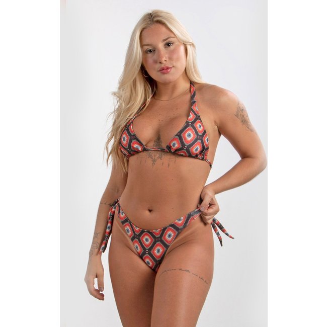 Biquíni Rioutlet Cortinão Moda Praia Estampado Trico