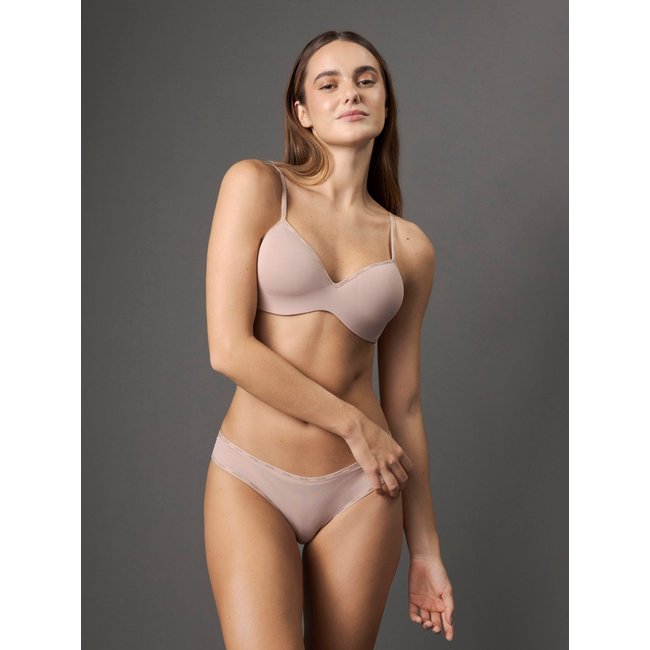 Calcinha Tanga Soft Micrologo Calvin Klein Underwear - Skin Médio Calvin Klein Jeans