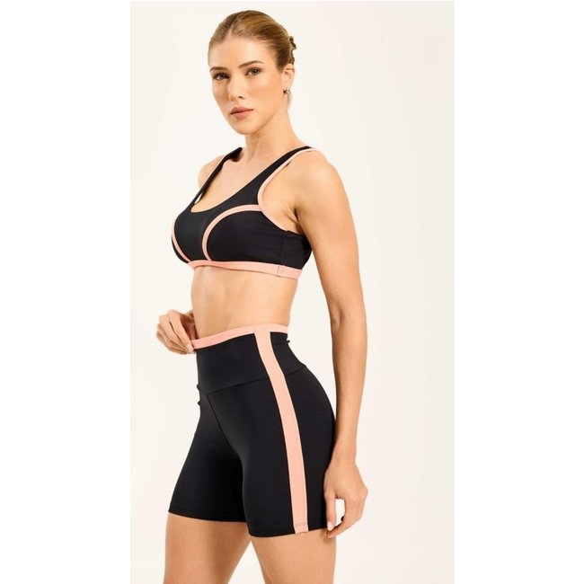 Short Cosmo Preto Poliamida Donna Carioca