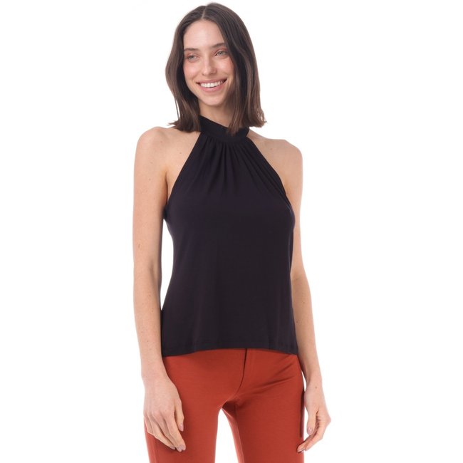 Blusa Amazonia Vital Trapézio Malha Preto