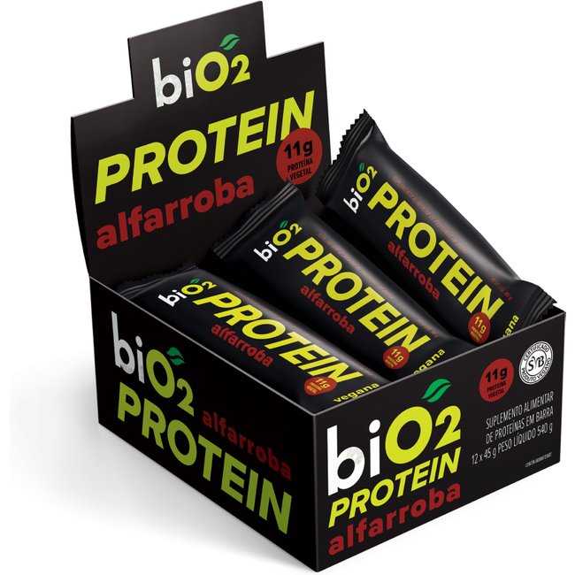Barra de Proteína Vegana Sem Glúten biO2 45 g
