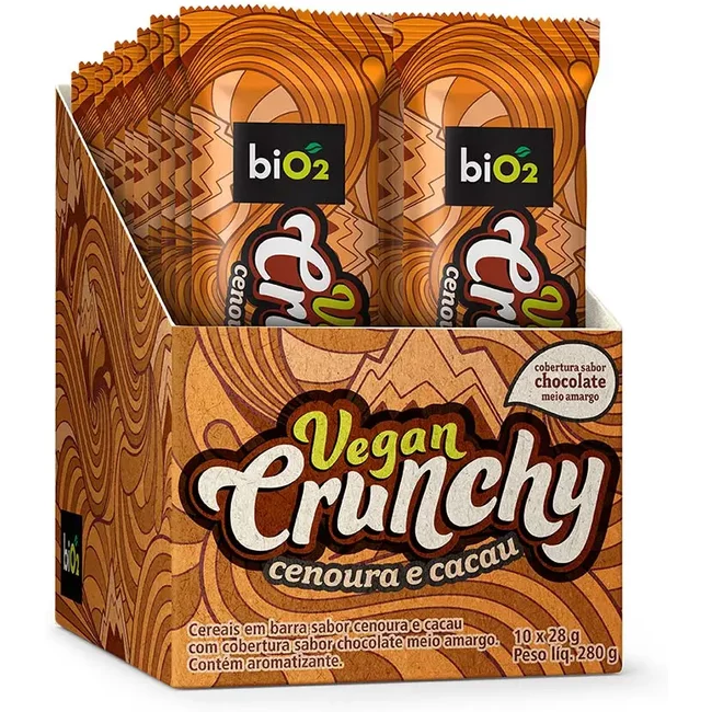Barra de Cereais biO2 Vegan Crunchy 28 g