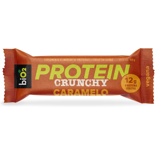 Barra de Proteína biO2 Protein Crunchy Bar Caramelo 50 g