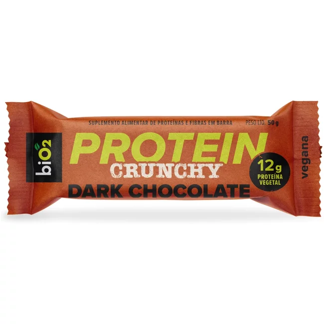 Barra de Proteína biO2 Protein Crunchy Bar Dark Chocolate 50 g