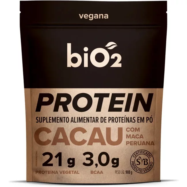 Proteína em Pó Sabor Cacau e Maca Peruana biO2 908 g