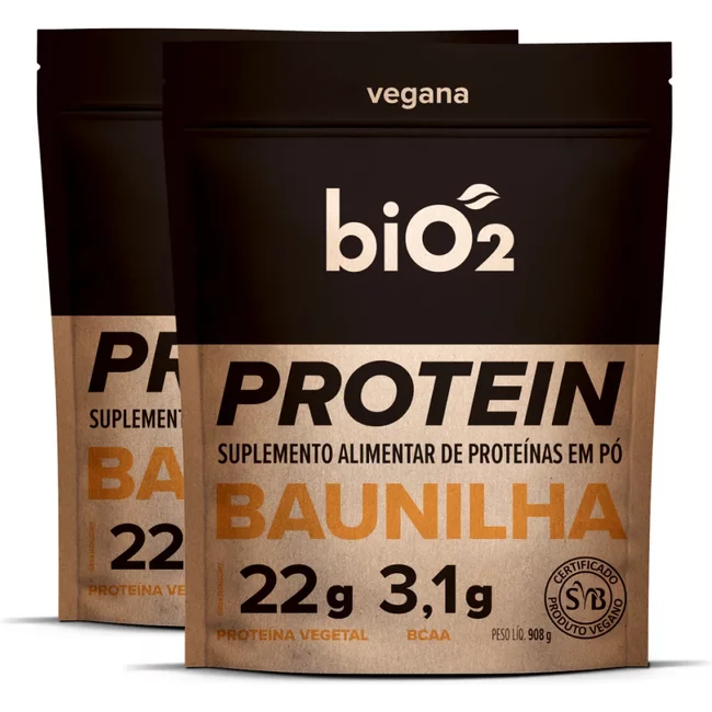 2x Proteína em Pó Sabor Baunilha biO2 908 g