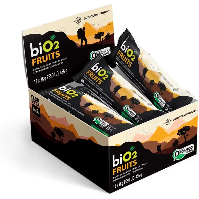 Barra Orgânica de Frutas biO2 Fruits 38 g