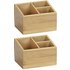 2 WENKO Terra Ordnungsboxen braun 12,0 x 9,0 x 8,5 cm