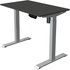 Kerkmann Move 1 elektrisch höhenverstellbarer Schreibtisch anthrazit rechteckig, T-Fuß-Gestell silber 100,0 x 60,0 cm