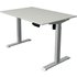 Kerkmann Move 1 elektrisch höhenverstellbarer Schreibtisch lichtgrau rechteckig, T-Fuß-Gestell silber 120,0 x 80,0 cm