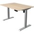 Kerkmann Move 1 elektrisch höhenverstellbarer Schreibtisch ahorn rechteckig, T-Fuß-Gestell silber 120,0 x 80,0 cm