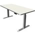 Kerkmann Move 3 Premium elektrisch höhenverstellbarer Schreibtisch weiß rechteckig, T-Fuß-Gestell silber 180,0 x 80,0 cm