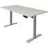 Kerkmann Move 1 elektrisch höhenverstellbarer Schreibtisch lichtgrau rechteckig, T-Fuß-Gestell silber 160,0 x 80,0 cm