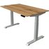 Kerkmann Move 4 elektrisch höhenverstellbarer Schreibtisch eiche rechteckig, T-Fuß-Gestell silber 140,0 x 80,0 cm