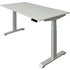 Kerkmann Move 4 elektrisch höhenverstellbarer Schreibtisch lichtgrau rechteckig, T-Fuß-Gestell silber 160,0 x 80,0 cm