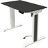 Kerkmann Move 1 advance elektrisch höhenverstellbarer Schreibtisch anthrazit rechteckig, T-Fuß-Gestell weiß 100,0 x 60,0 cm