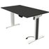 Kerkmann Move 1 advance elektrisch höhenverstellbarer Schreibtisch anthrazit rechteckig, T-Fuß-Gestell weiß 140,0 x 80,0 cm
