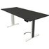 Kerkmann Move 1 advance elektrisch höhenverstellbarer Schreibtisch anthrazit rechteckig, T-Fuß-Gestell weiß 180,0 x 80,0 cm