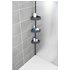 WENKO Teleskop-Duschregal Villata schwarz 28,0 x 20,5 x 78,0-275,0 cm