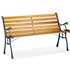 relaxdays Gartenbank 10026118_0 braun Metall 126,0 cm