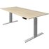 Kerkmann Move 3 tube elektrisch höhenverstellbarer Schreibtisch ahorn rechteckig, T-Fuß-Gestell silber 180,0 x 80,0 cm