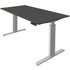 Kerkmann Move 3 tube elektrisch höhenverstellbarer Schreibtisch anthrazit rechteckig, T-Fuß-Gestell silber 160,0 x 80,0 cm