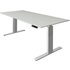 Kerkmann Move 3 tube elektrisch höhenverstellbarer Schreibtisch lichtgrau rechteckig, T-Fuß-Gestell silber 180,0 x 80,0 cm