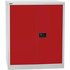 BISLEY Stahlschrank Universal E402A01G506 lichtgrau, kardinalrot 91,4 x 40,0 x 100,0 cm, aufgebaut