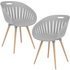 2 Topstar Schalenstühle T2023 FZ20EIG-2 hellgrau Kunststoff