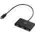 HP USB-Hub 3-fach schwarz
