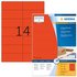 1.400 HERMA Etiketten 4557 rot 105,0 x 42,3 mm
