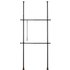 WENKO Teleskop-Garderobe Herkules Basic 50630100 schwarz Metall 75,0 – 120,0 x 165,0 – 300,0 cm