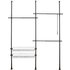 WENKO Teleskop-Garderobe Herkules Duo 50631100 schwarz Metall 164,0 – 215,0 x 165,0 – 300,0 cm