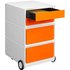 PAPERFLOW easyBox Rollcontainer weiß, orange 4 Auszüge 39,0 x 43,6 x 64,2 cm