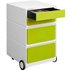PAPERFLOW easyBox Rollcontainer weiß, grün 4 Auszüge 39,0 x 43,6 x 64,2 cm