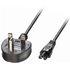 Lindy 1m UK 3 Pin to C5 Mains Cable lead free