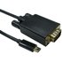 Cables Direct USB C to VGA 1080P @ 60HZ 2 m USB Type-C VGA (D-Sub) Black