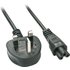 Lindy 2m UK 3 Pin to C5 Mains Cable lead free