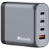 Verbatim GNC-140 GaN Charger 140W with 2 x USB-C PD 140W / 1 x USB-C PD 20W / 1 x USB-A QC 3.0 (EU/UK/US)