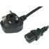 1.8M Uk 3 Pin Plug To Iec C13 (Kettle) 5 Amp Fuse Mains Extension Cable - Black
