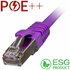 Cablenet 1m Cat6a RJ45 Violet S/FTP LSOH 26AWG Snagless Booted Patch Lead (PK 100)