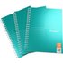 Silvine Luxpad Twin Wire FSC Notebook A4+ 200 Page Ruled With Margin Metallic Pearl Green (Pack 3) - LUXA4MT