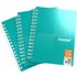 Silvine Luxpad Twin Wire FSC Notebook A5+ 200 Page Ruled With Margin Metallic Pearl Green (Pack 3) - LUXA5MT