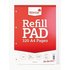 Silvine Refill Pad A4 320 Page Punched 4 Holes Lined With Margin Red (Pack 3) - A4RPFM320