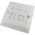 Cables Direct Single Cat5e 2 Port Faceplate White