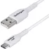 StarTech.com 3ft (1m) USB-A to USB-C Charging Cable Charge & Sync 3A USB 2.0 TPE Jacket - White USB Charging Cord